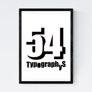 TYPOGRAPHYS POSTER T0002-BK（A4）