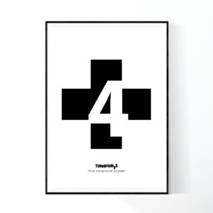 TYPOGRAPHYS POSTER T0086-04BK（A1）