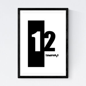 TYPOGRAPHYS POSTER T0016-12（A3）