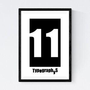 TYPOGRAPHYS POSTER T0026-11BK（A3）