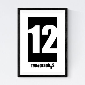 TYPOGRAPHYS POSTER T0026-12BK（A3）
