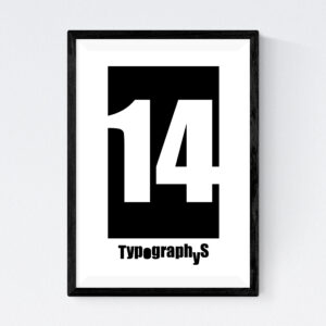 TYPOGRAPHYS POSTER T0026-14BK（A3）