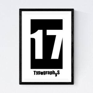TYPOGRAPHYS POSTER T0026-17BK（A3）
