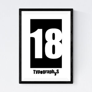 TYPOGRAPHYS POSTER T0026-18BK（A3）