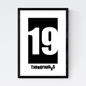 TYPOGRAPHYS POSTER T0026-19BK（A3）