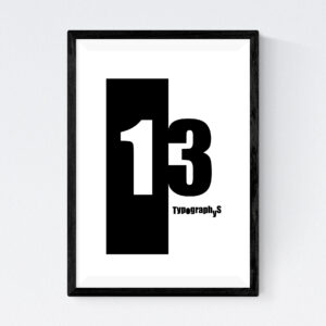 TYPOGRAPHYS POSTER T0016-13（A3）