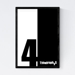 TYPOGRAPHYS POSTER T0030-04BK（A3）