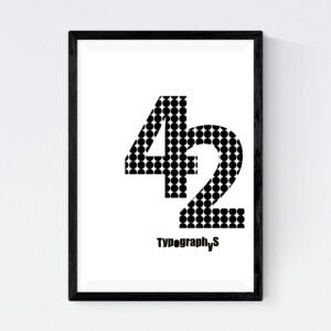 TYPOGRAPHYS POSTER T0043-42BK（A3）