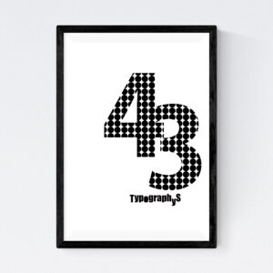 TYPOGRAPHYS POSTER T0043-43BK（A3）