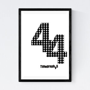 TYPOGRAPHYS POSTER T0043-44BK（A3）