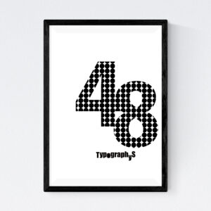TYPOGRAPHYS POSTER T0043-48BK（A3）