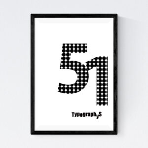 TYPOGRAPHYS POSTER T0043-51BK（A3）