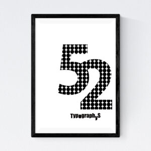 TYPOGRAPHYS POSTER T0043-52BK（A3）
