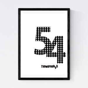 TYPOGRAPHYS POSTER T0043-54BK（A3）