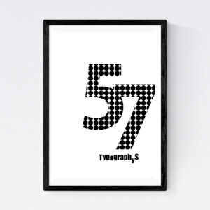 TYPOGRAPHYS POSTER T0043-57BK（A3）