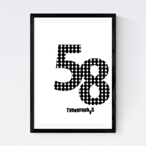 TYPOGRAPHYS POSTER T0043-58BK（A3）