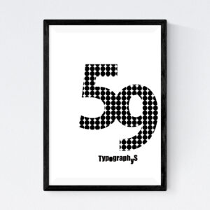 TYPOGRAPHYS POSTER T0043-59BK（A3）