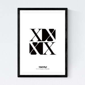TYPOGRAPHYS POSTER T0048BK（A3）